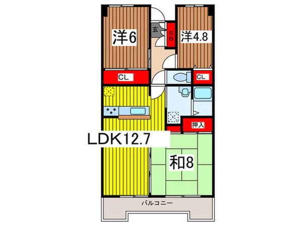 グランドール大宮の物件間取画像